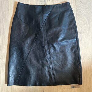 VS2 Mini A-Line Skirt 100% Leather Y2K Preppy Gothic - 8